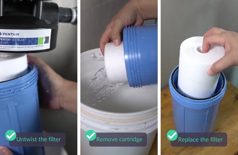 Как поменять фильтр для воды